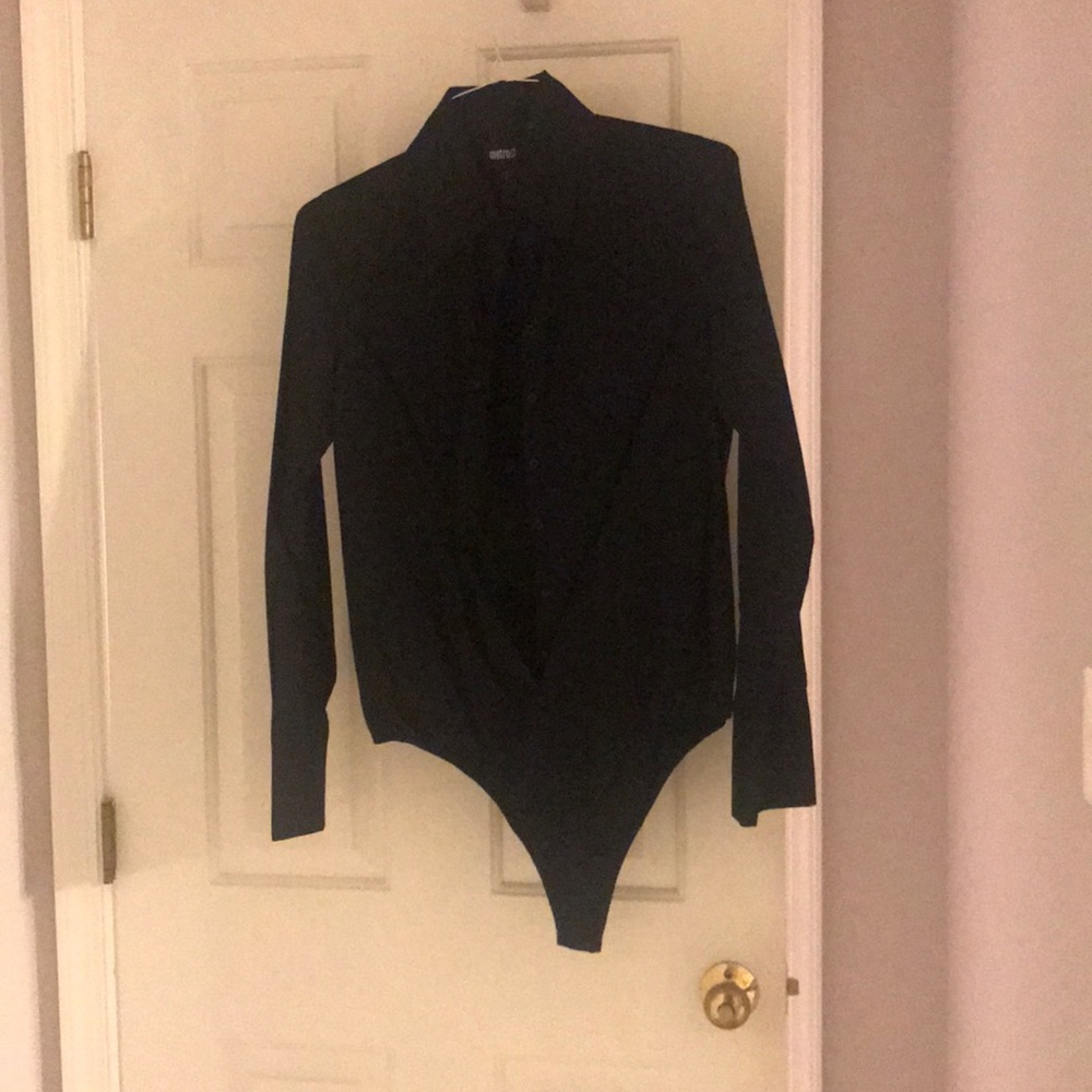 Button down w/ leotard bottom